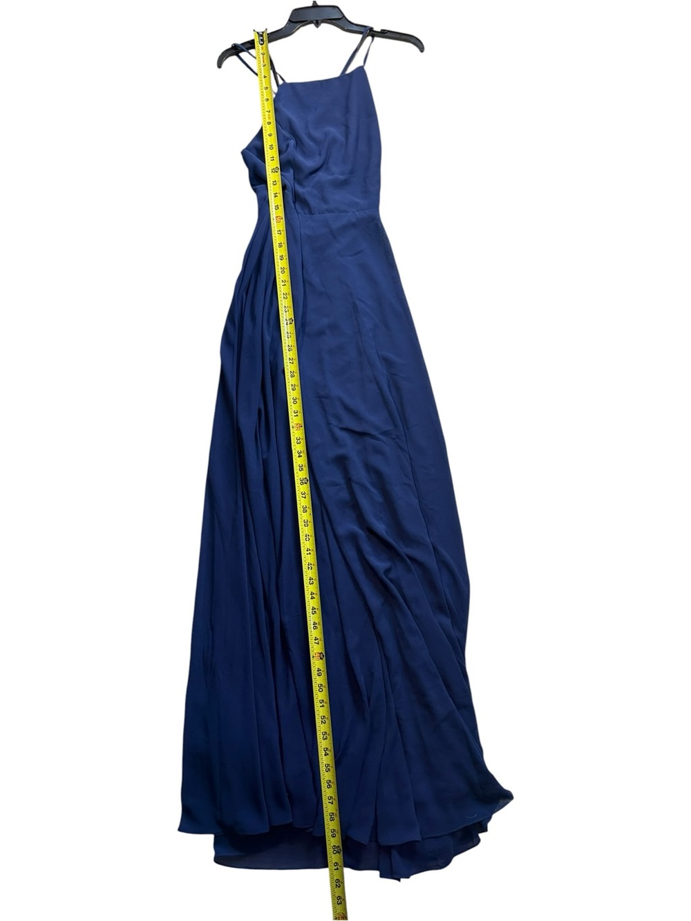NWT Lulus Mythical Kind of Love Navy Blue Maxi Dress Backless Bridesmaid L - Picture 10 of 11